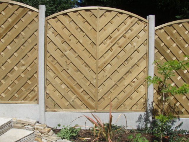 arched european panels in concrete posts